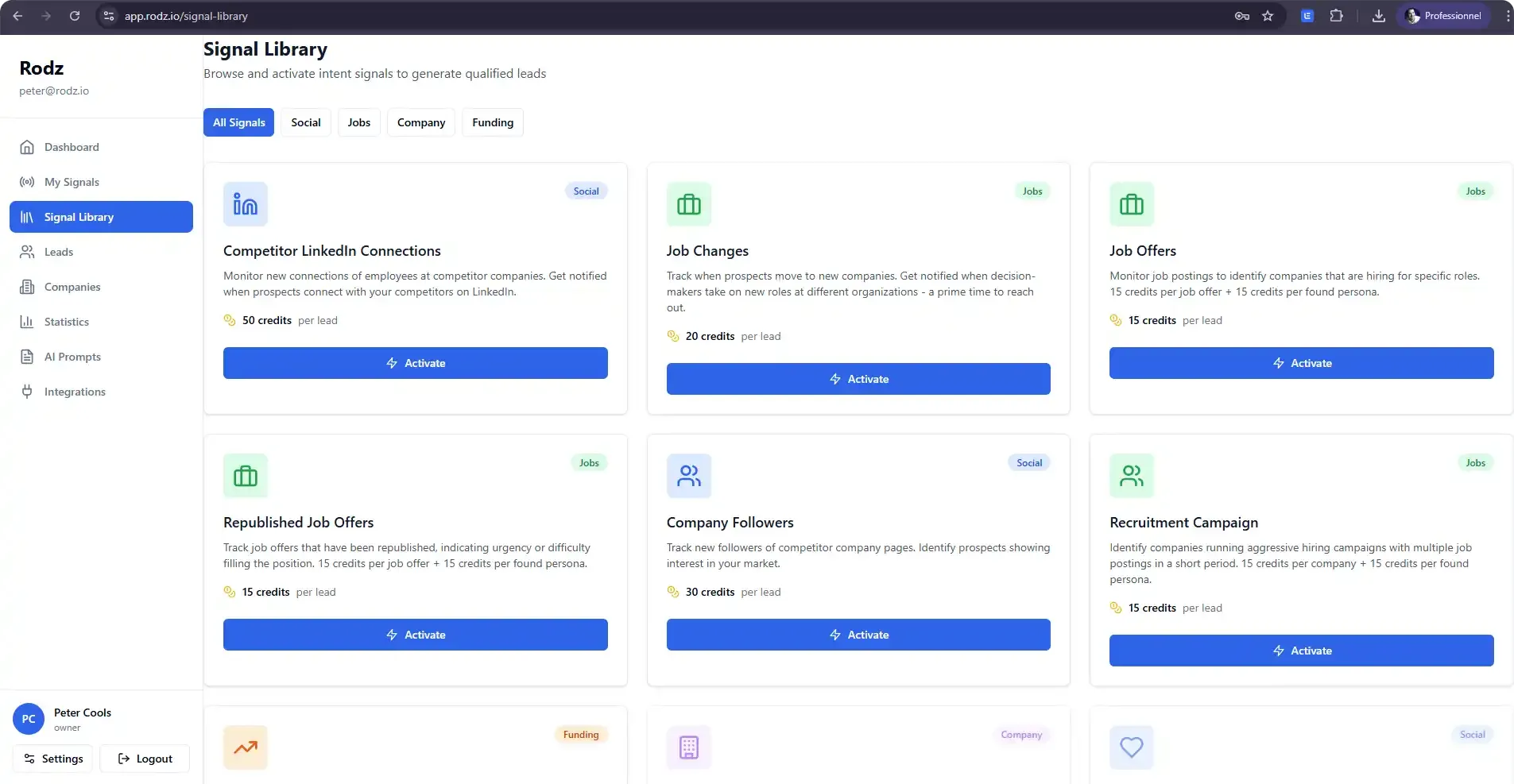 Rodz Application - Signal Library